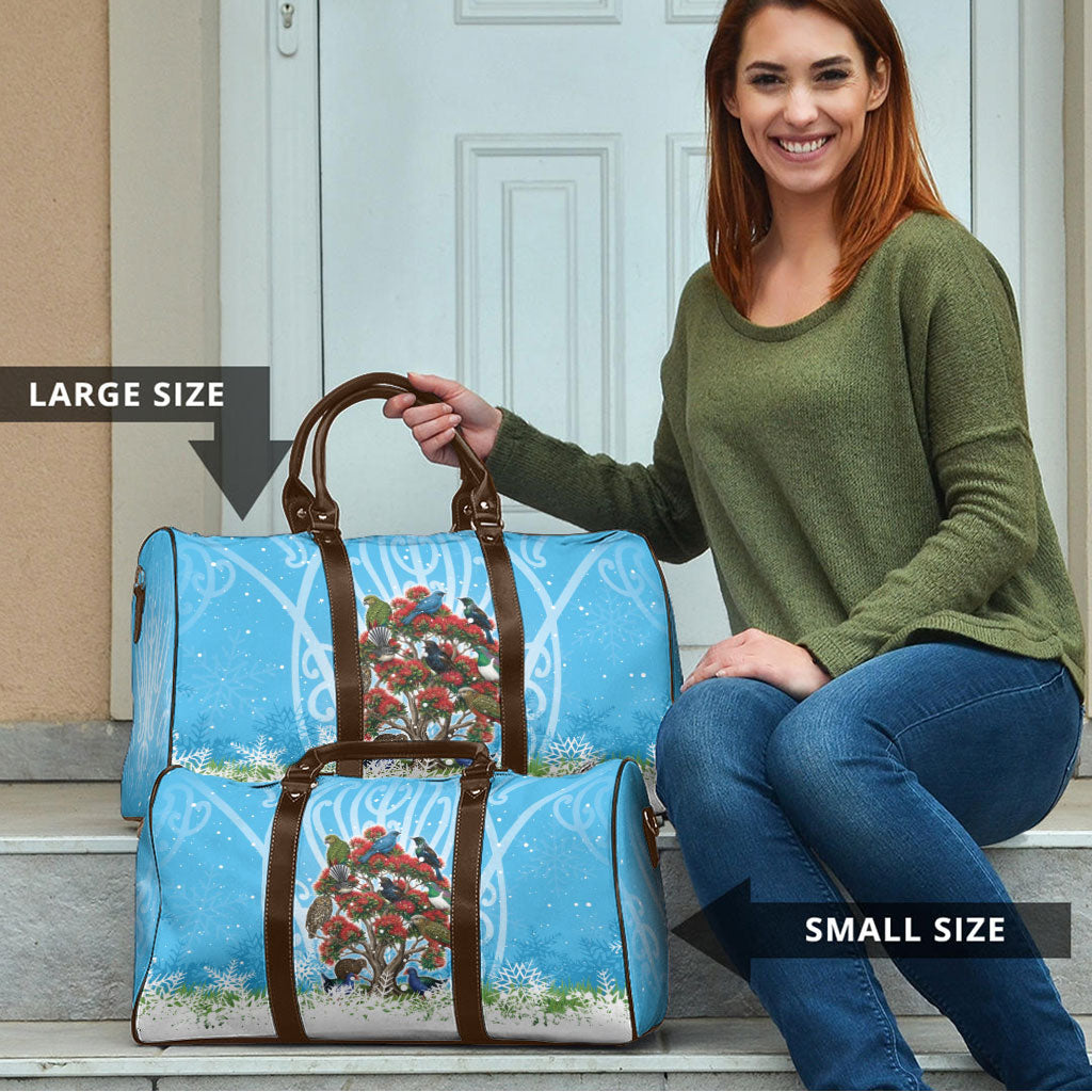 New Zealand Birds Christmas Travel Bag Pohutukawa Xmas Tree