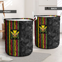 Hawaii Lei Kanaka Maoli Flag Laundry Basket Tropical Vibes