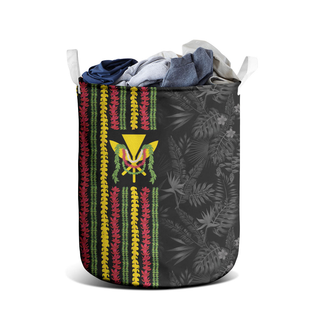 Hawaii Lei Kanaka Maoli Flag Laundry Basket Tropical Vibes