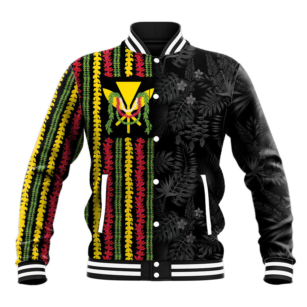 Hawaii Lei Kanaka Maoli Flag Baseball Jacket Tropical Vibes