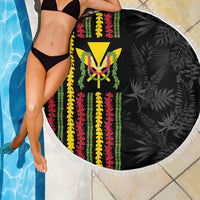 Hawaii Lei Kanaka Maoli Flag Beach Blanket Tropical Vibes