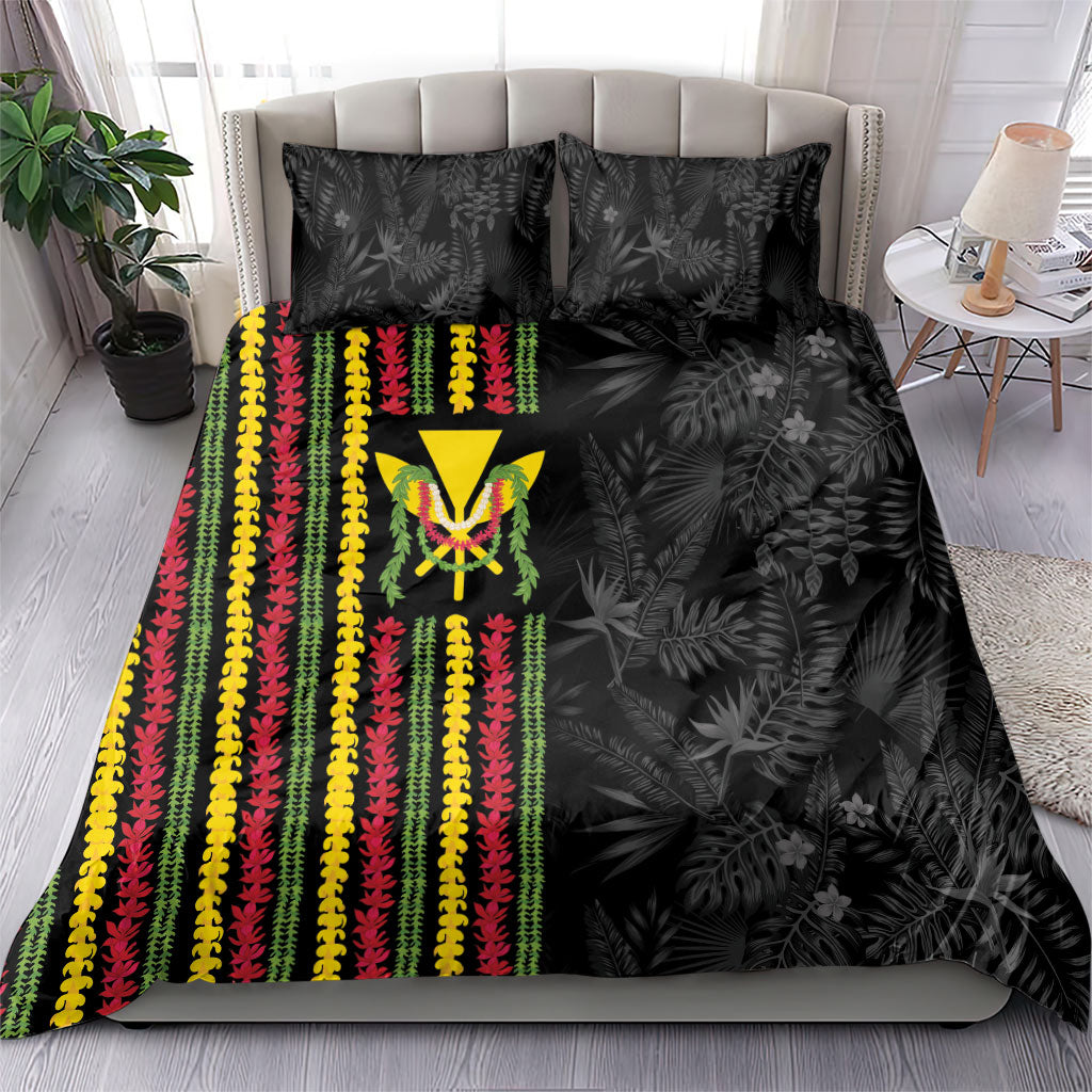 Hawaii Lei Kanaka Maoli Flag Bedding Set Tropical Vibes