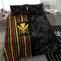 Hawaii Lei Kanaka Maoli Flag Bedding Set Tropical Vibes