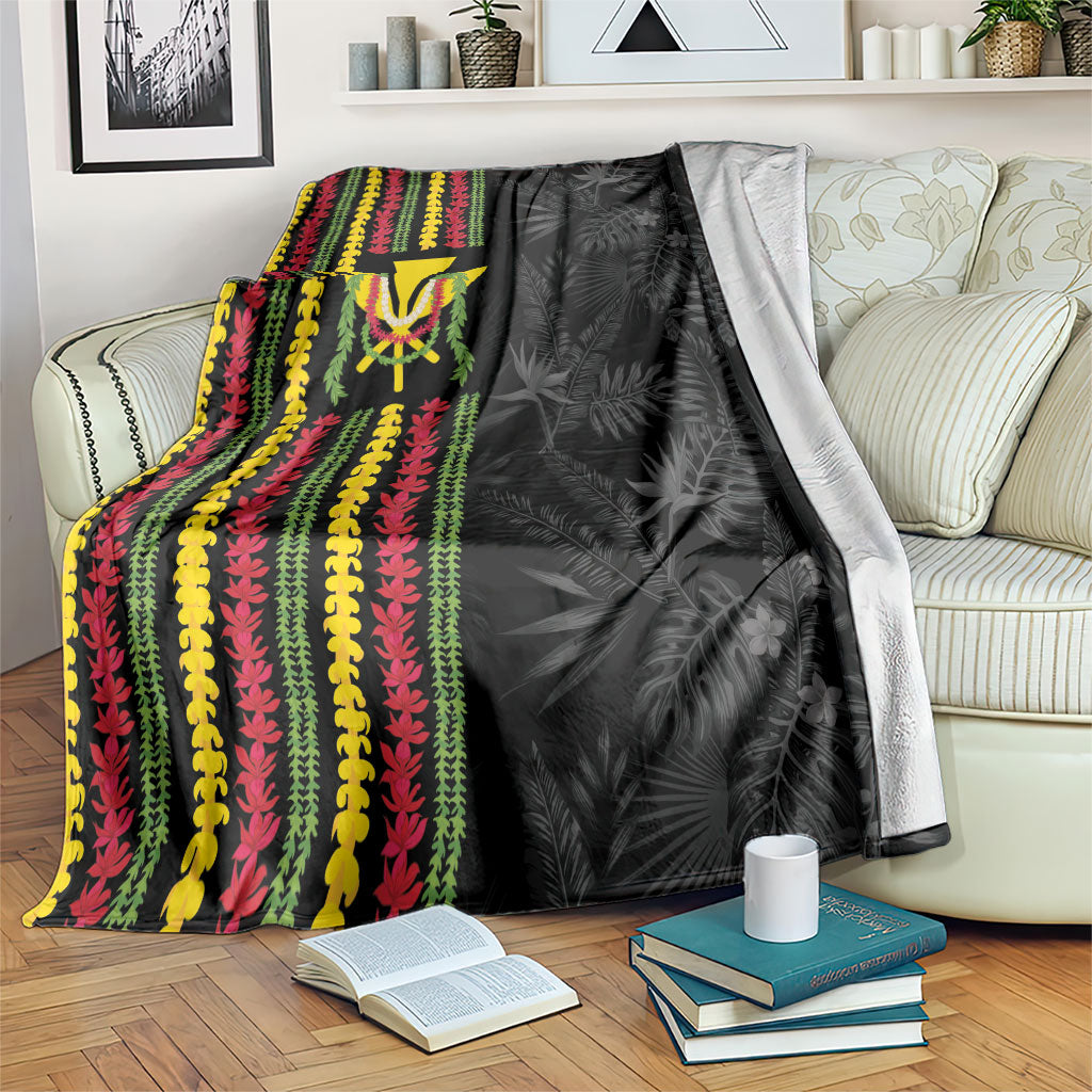 Hawaii Lei Kanaka Maoli Flag Blanket Tropical Vibes