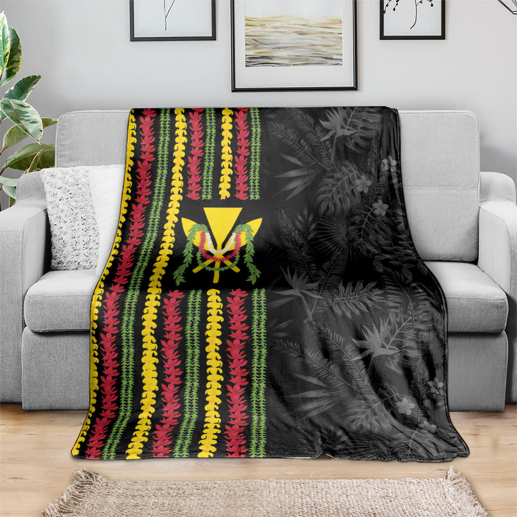 Hawaii Lei Kanaka Maoli Flag Blanket Tropical Vibes