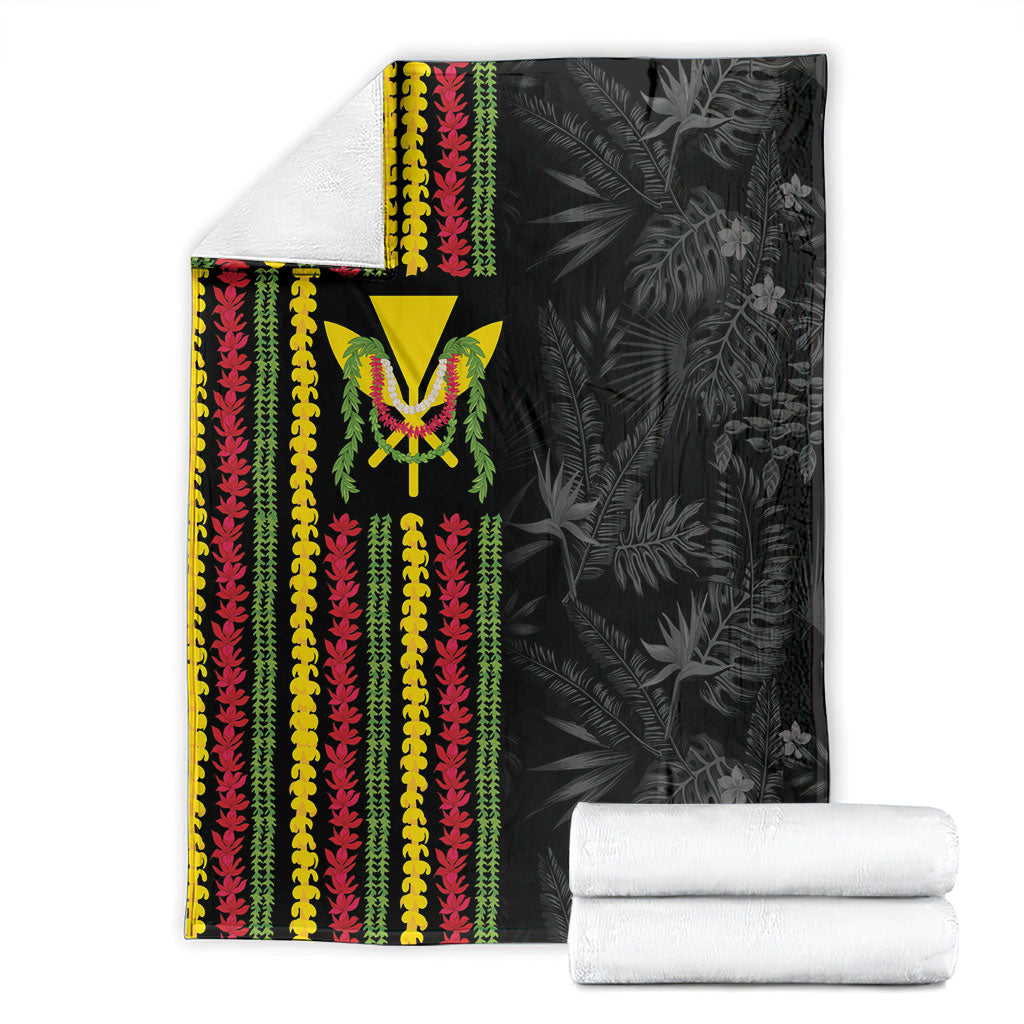 Hawaii Lei Kanaka Maoli Flag Blanket Tropical Vibes