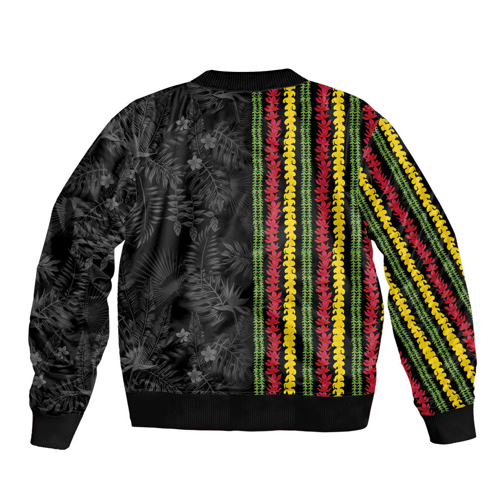 Hawaii Lei Kanaka Maoli Flag Bomber Jacket Tropical Vibes