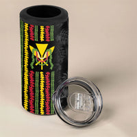 Hawaii Lei Kanaka Maoli Flag 4 in 1 Can Cooler Tumbler Tropical Vibes