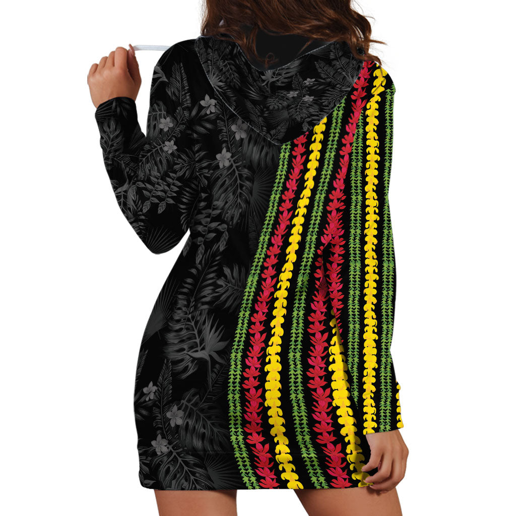Hawaii Lei Kanaka Maoli Flag Hoodie Dress Tropical Vibes
