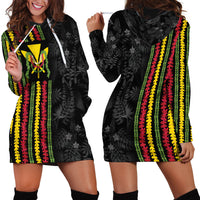Hawaii Lei Kanaka Maoli Flag Hoodie Dress Tropical Vibes
