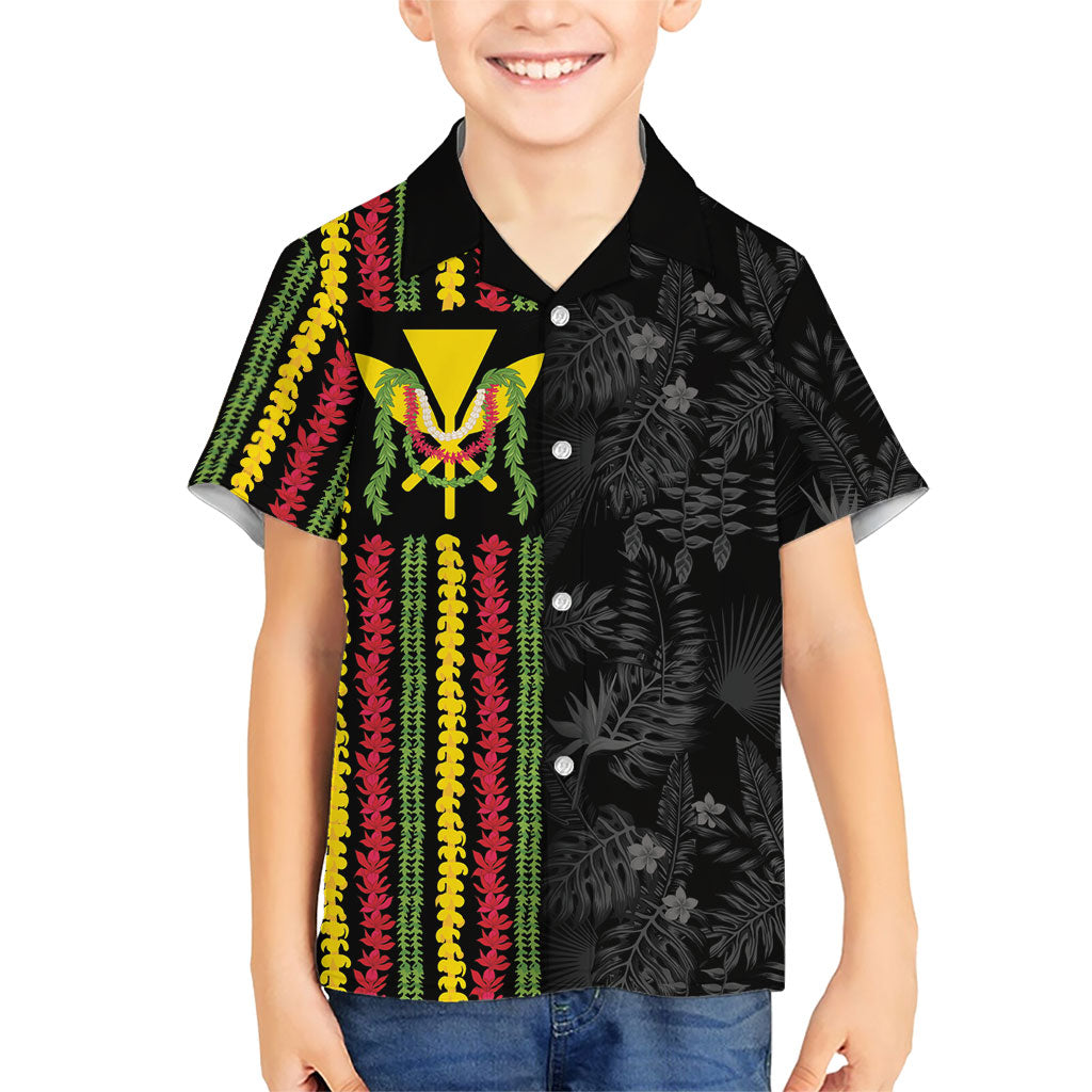 Hawaii Lei Kanaka Maoli Flag Kid Hawaiian Shirt Tropical Vibes