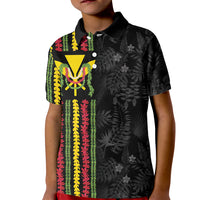 Hawaii Lei Kanaka Maoli Flag Kid Polo Shirt Tropical Vibes