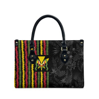 Hawaii Lei Kanaka Maoli Flag Leather Bag Tropical Vibes