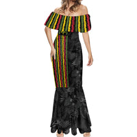Hawaii Lei Kanaka Maoli Flag Mermaid Dress Tropical Vibes