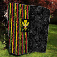Hawaii Lei Kanaka Maoli Flag Quilt Tropical Vibes