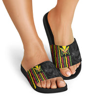 Hawaii Lei Kanaka Maoli Flag Slide Sandals Tropical Vibes