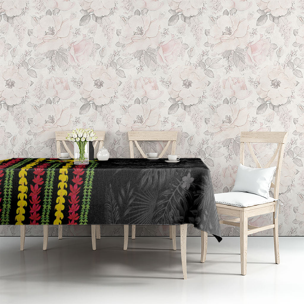 Hawaii Lei Kanaka Maoli Flag Tablecloth Tropical Vibes