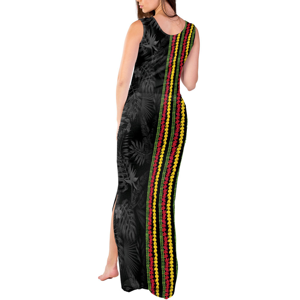 Hawaii Lei Kanaka Maoli Flag Tank Maxi Dress Tropical Vibes