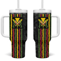 Hawaii Lei Kanaka Maoli Flag Tumbler With Handle Tropical Vibes