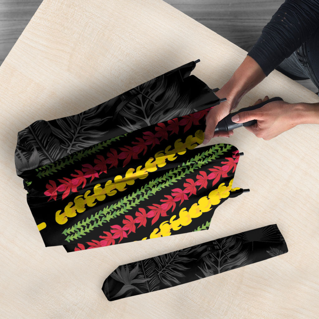 Hawaii Lei Kanaka Maoli Flag Umbrella Tropical Vibes
