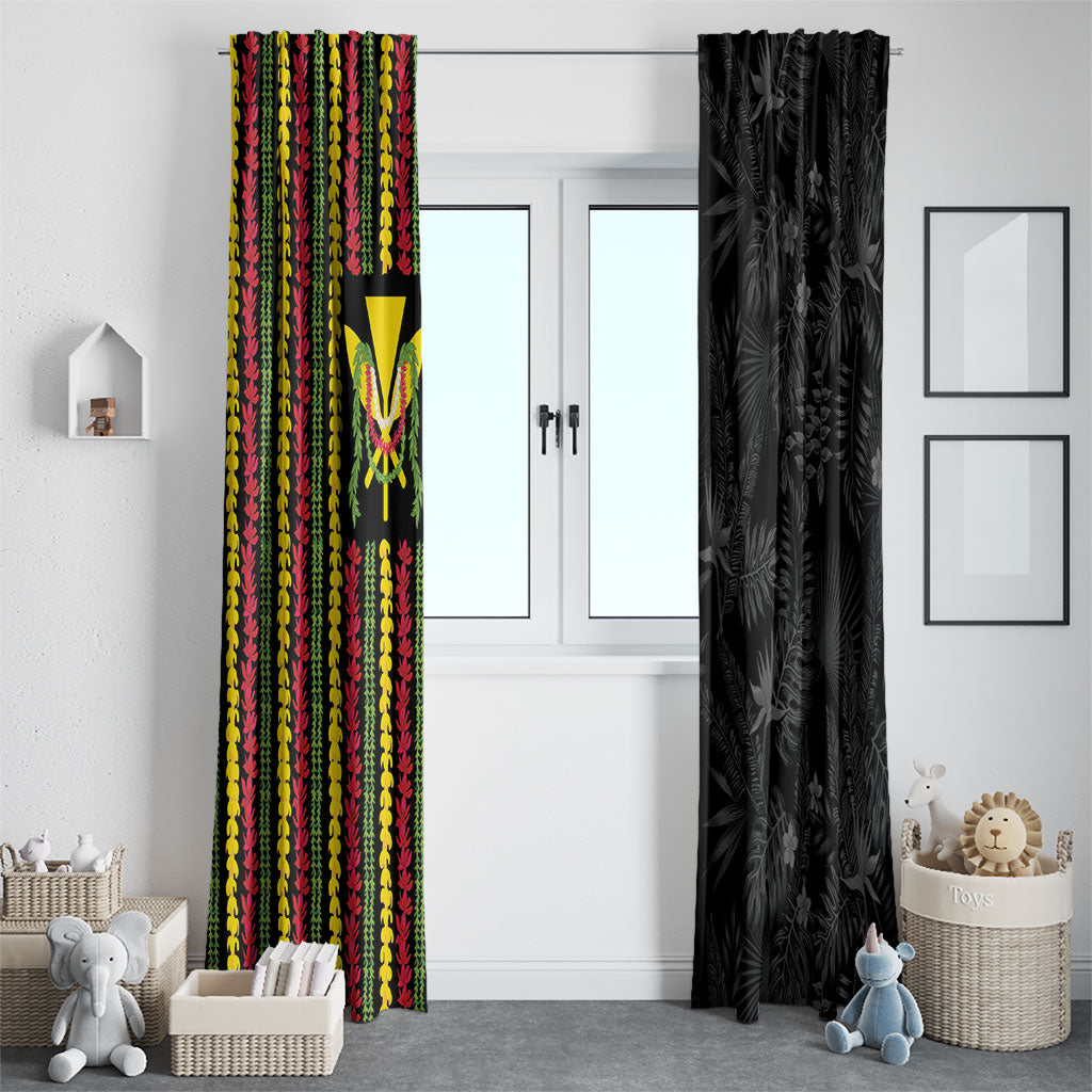Hawaii Lei Kanaka Maoli Flag Window Curtain Tropical Vibes
