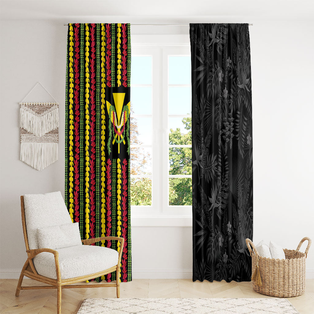 Hawaii Lei Kanaka Maoli Flag Window Curtain Tropical Vibes