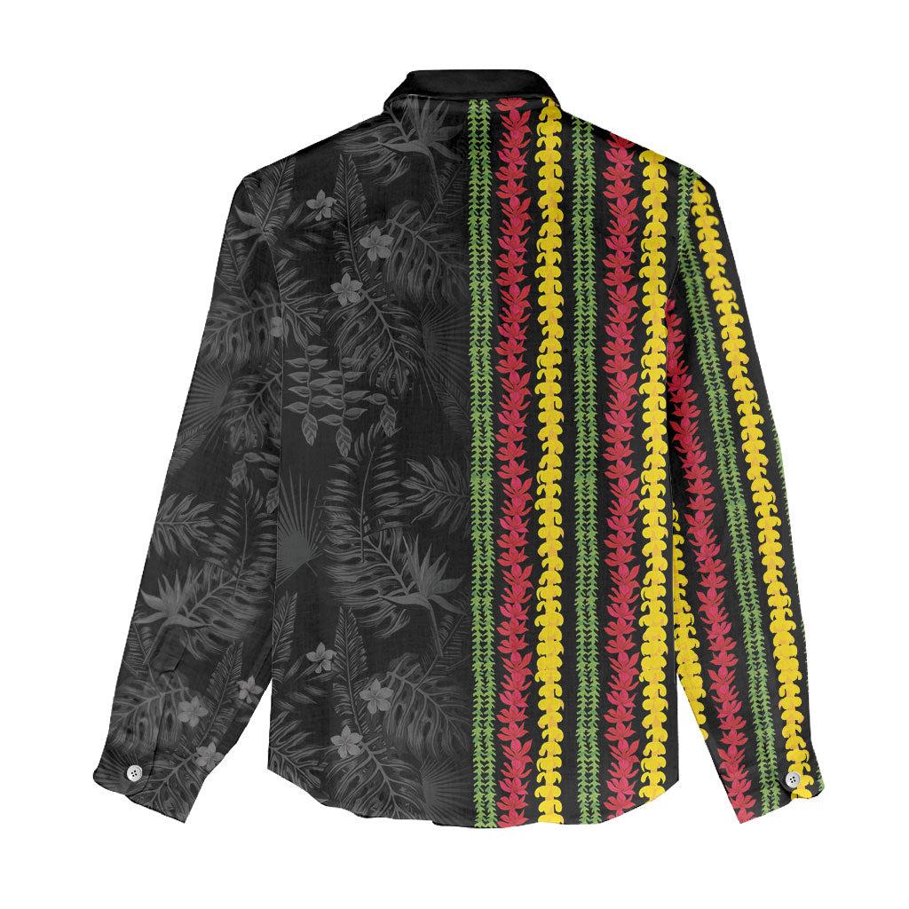 Hawaii Lei Kanaka Maoli Flag Women Casual Shirt Tropical Vibes
