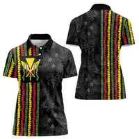 Hawaii Lei Kanaka Maoli Flag Women Polo Shirt Tropical Vibes