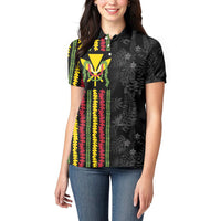 Hawaii Lei Kanaka Maoli Flag Women Polo Shirt Tropical Vibes