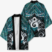 New Zealand Maori Kimono Poutama Pikorua - Single Twist Paua Shell