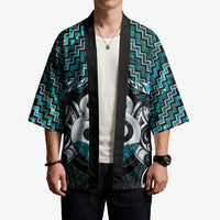 New Zealand Maori Kimono Poutama Pikorua - Single Twist Paua Shell