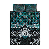 New Zealand Maori Quilt Bed Set Poutama Pikorua - Single Twist Paua Shell
