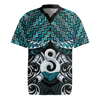 New Zealand Maori Rugby Jersey Poutama Pikorua - Single Twist Paua Shell