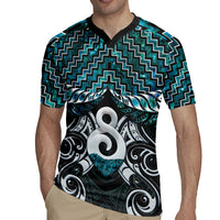 New Zealand Maori Rugby Jersey Poutama Pikorua - Single Twist Paua Shell
