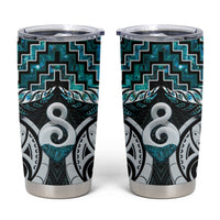 New Zealand Maori Tumbler Cup Poutama Pikorua - Single Twist Paua Shell
