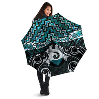 New Zealand Maori Umbrella Poutama Pikorua - Single Twist Paua Shell