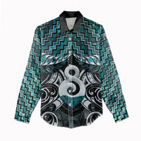 New Zealand Maori Women Casual Shirt Poutama Pikorua - Single Twist Paua Shell