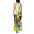 New Zealand Piwakawaka Fantail Bird Tank Maxi Dress With Kowhai Flowers