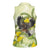 New Zealand Piwakawaka Fantail Bird Women Sleeveless Polo Shirt With Kowhai Flowers