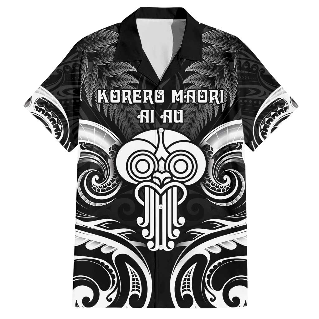 New Zealand Te Reo Maori Hawaiian Shirt Korero Maori Ai Au LT05 Black - Polynesian Pride