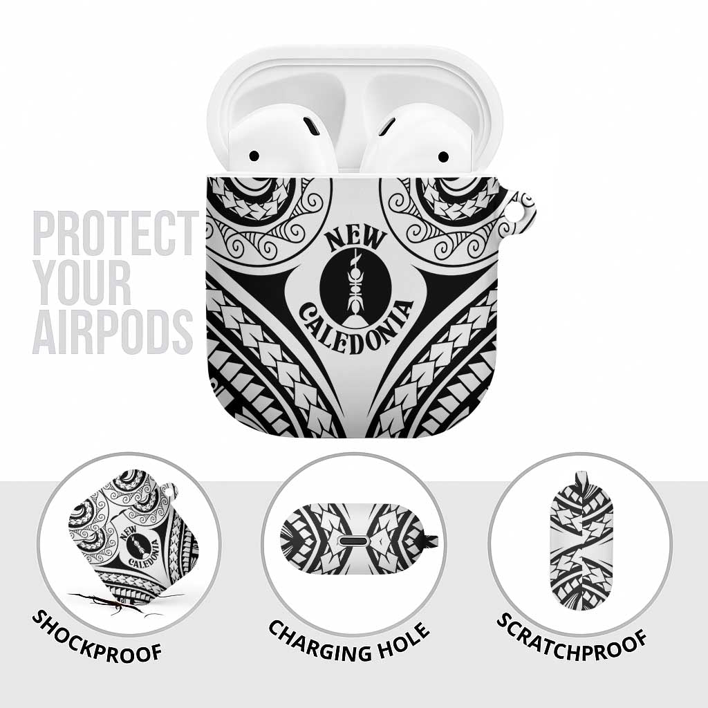 New Caledonia Day AirPods Case Polynesian Curves White Color - Polynesian Pride