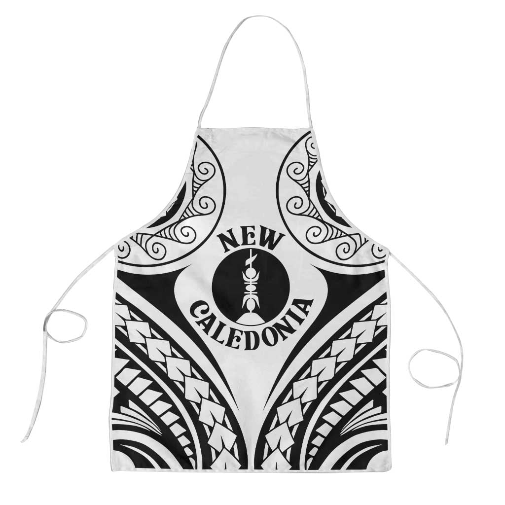 New Caledonia Day Apron Polynesian Curves White Color - Polynesian Pride
