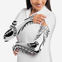 New Caledonia Day Arm Sleeves Polynesian Curves White Color LT05 - Polynesian Pride