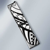 New Caledonia Day Auto Sun Shade Polynesian Curves White Color - Polynesian Pride