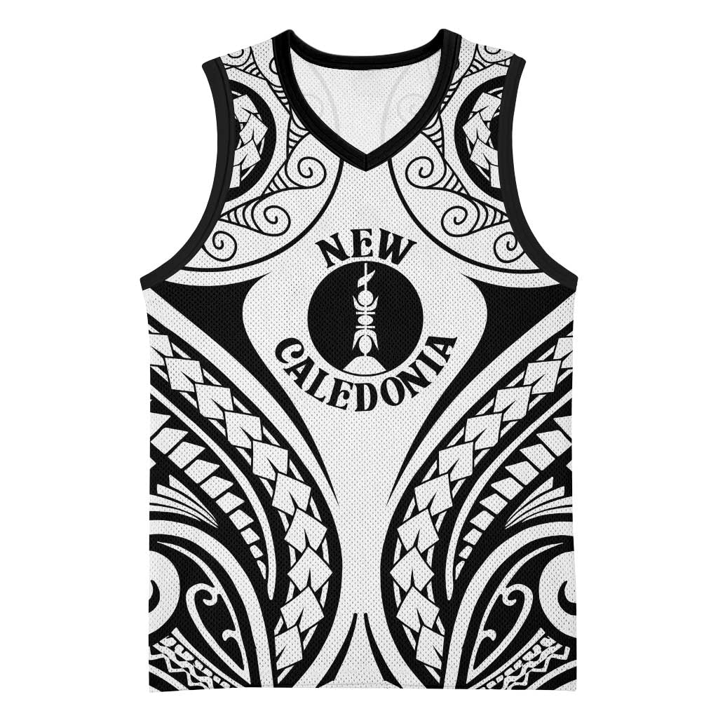 New Caledonia Day Basketball Jersey Polynesian Curves White Color LT05 Unisex White - Polynesian Pride