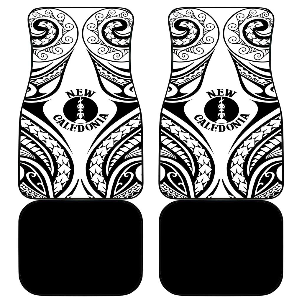New Caledonia Day Car Mats Polynesian Curves White Color - Polynesian Pride