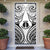 New Caledonia Day Door Cover Polynesian Curves White Color - Polynesian Pride