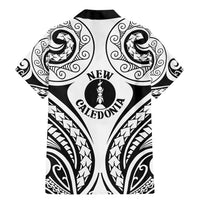 New Caledonia Day Family Matching Mermaid Dress and Hawaiian Shirt Polynesian Curves White Color - Polynesian Pride
