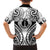 New Caledonia Day Family Matching Off Shoulder Short Dress and Hawaiian Shirt Polynesian Curves White Color - Polynesian Pride