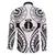 New Caledonia Day Family Matching Off Shoulder Short Dress and Hawaiian Shirt Polynesian Curves White Color - Polynesian Pride